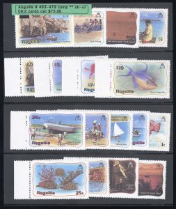 Anguilla Stamps # 463-79 MNH XF Scott Value $73.00