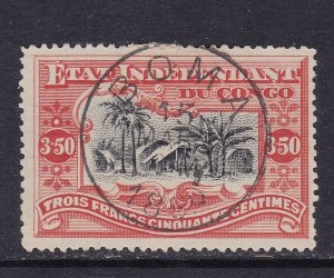 Belgian Congo Scott 29, 1898 3.5F village, VF Used Scott $145