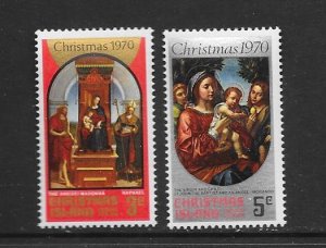 CHRISTMAS ISLAND #35-6  CHRISTMAS 1970  MNH