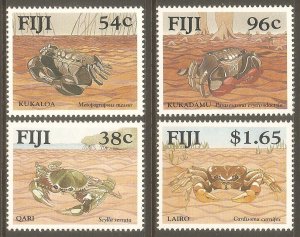 FIJI Sc# 645 - 648 MNH FVF Set of 4 Crabs