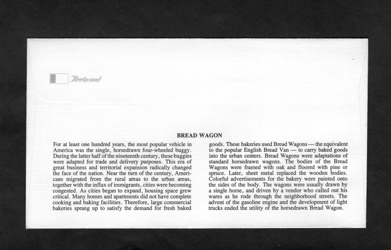 2136 Bread Wagon, coil pair FDC Fleetwood