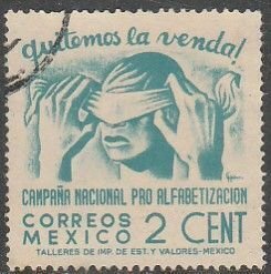 MEXICO 806, 2¢ Blindfold, Literacy Campaign Used. VF. (841)