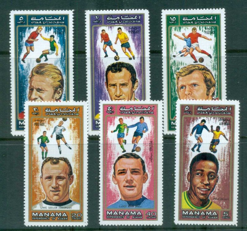 Manama 1972 Football, Soccer Players MUH lot84522