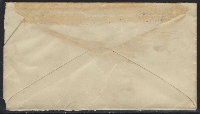 Scott # 156 & (4) # 158  Lot E 309  on Envelope Mailed to Franklin, Co. IN  Used