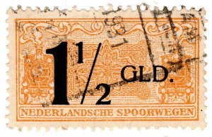 (I.B) Netherlands Railway (Spoorwegen) : Parcel Stamp 1½GLD 