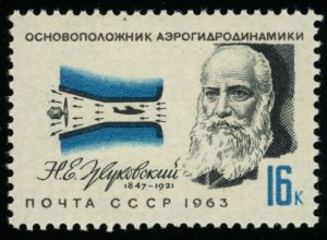 RUSSIA Sc 2774 MNH - 1963 16k - N. Zhukovski