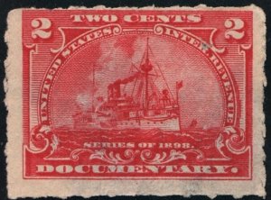 R164 2¢ Documentary Stamp (1898) Used