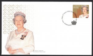 Canada Sc# 1932 FDC single 2002 01.02 QEII Golden Jubilee