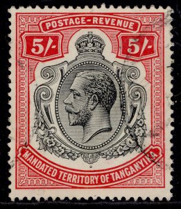 TANGANYIKA GV SG105, 5s carmine-red, FINE USED. Cat £45.