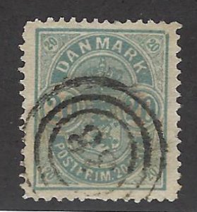 Denmark SC#37 Used VF couple sh perfs SCV$70.00....Fill a Great Spot!