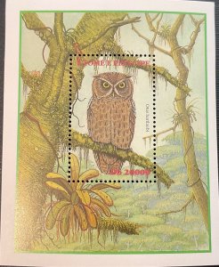 STO. 2002 TOME & PRINCE.  Birds. 1 block sheet (1 HB 1v). NHM-