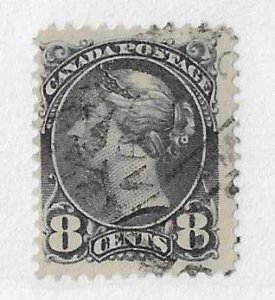 Canada Sc #44 8c SQ used with Martintown squared circle cancel VF