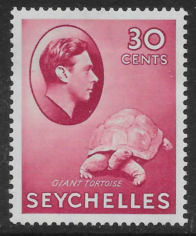 SEYCHELLES SG142 1938 30c CARMINE MTD MINT 