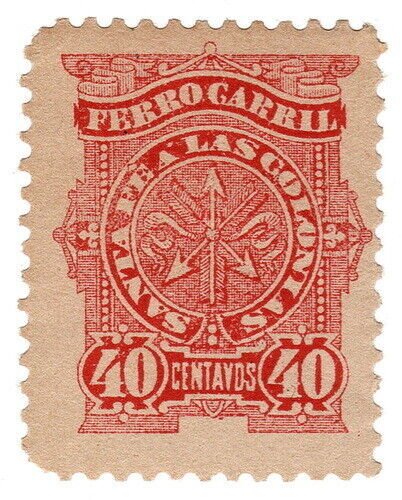 (I.B) Mexico Railways : Railway Charge 40c (Santa Fe) 