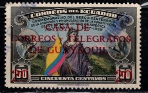 Ecuador - #RA46 US Constitution Surcharged - Used