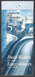 Canada #1854 55¢ Fresh Waters of Canada (2000). Booklet of 5 stamps. MNH