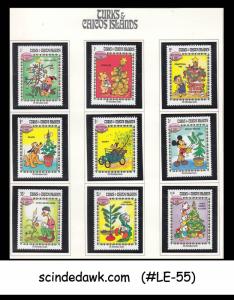 TURKS & CAICOS - 1983 CHRISTMAS / DISNEY ANIMATION 9V MNH