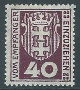 Danzig, Sc #J3, 40pf MH