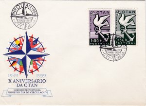 Portugal # 846-847, NATO 10th Anniversary, First Day Cover