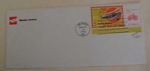 US  FD LOCAL POST WESTERN AIR LETTER AUTOGRAPH THE SCARIST STAMP