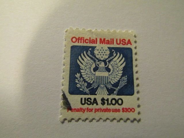 USA, stamp, Scott #O132, used, Official Mail, $1.00