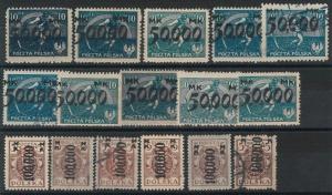 66219 - POLAND - Very Fine  STAMPS: INFLATION STAMPS from specialized collection