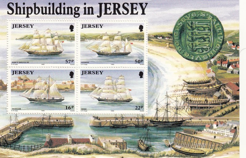 Jersey 1992 Shipbuilding M/Sheet NHM