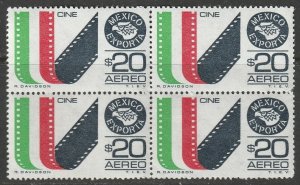 Mexico 1981 Sc C503 air post block MNH**