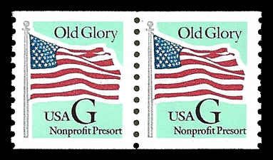 2893 G Old Glory F-VF MNH coil pair