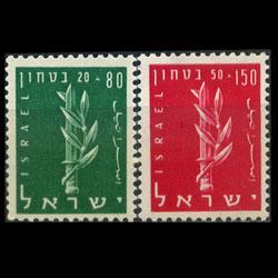 ISRAEL 1957 - Scott# 124-5 Defense 20-50p LH