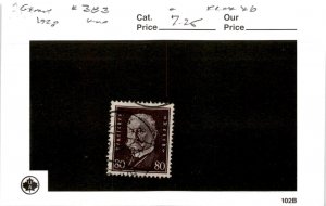 Germany, Postage Stamp, #383 Used, 1928 Hindenburg (AB)