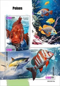 2025 12 - GUINEA BISSAU- FISHES            3V    MNH **