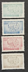 Vietnam (North) 1957 SGNO69-72 Officials: World Trade Union Congress, Leipzig