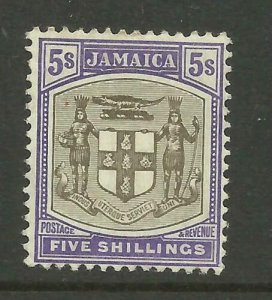 JAMAICA 1905/11 Sg 45, 5/- Grey-Violet, Lightly Mounted Mint. {B9-69} 