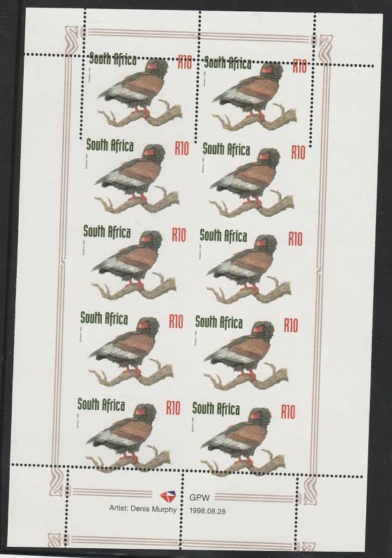 SOUTH AFRICA 1998 EAGLE R10 COMPLETE MNH ** ERROR SHEET MODERN RARITY!!