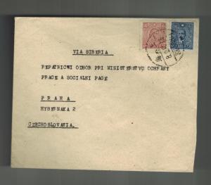 1948 Shanghai China Cover Jewish Ghetto to Czechoslovakia Paul Koratkowski