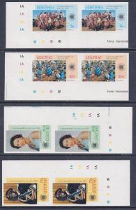 Lesotho Scott # 394 - 397 MNH Imperf pair