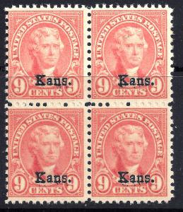  U.S.  667 FVF Mint Blk/4 (20620)