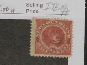 CANADA, NEWFOUNDLAND,SCOTT# 57, MINT HINGED, ITEM A