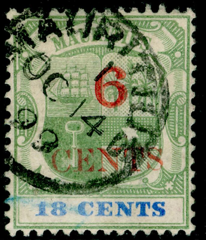 MAURITIUS SG134, 6c on 18c green & ultramarine, FINE used, CDS.