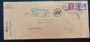 1951 Gravelbourg Canada Cover To Warburg W Acknowledgement Of Receipt Card