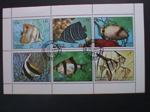 SHARJAH-1972 UNDER WATER WORLD- LOVELY TROPICAL FISHES-CTO S/S -VERY FINE