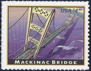 #4438 mackinac Bridge Priority Mail - MNH