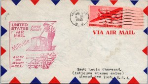 FFC 1949 Airmail RT AM #97 Seg #2 - Millville, NJ To Washington DC - J3417