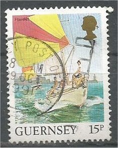 GUERNSEY, 1985, used 15p  Havelet, Scott 296