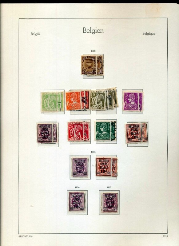 BELGIUM 1932/43 MH MNH Used on Pages(Apprx 150 Items)NS 777