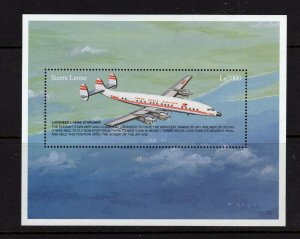 Sierra Leone  #2081A (1997 Lockheed L-1649A plane sheet) VFMNH CV $5.25
