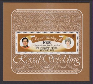 Seychelles Zil Eloigne Sesel 29 Royal Wedding Souvenir Sheet MNH VF