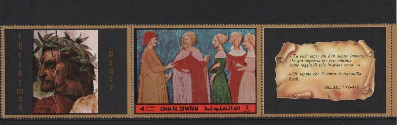 1972 Umm Al Qiwain - Dante Divine Comedy Perf. - MNH