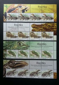 Rare Reptiles Of Malaysia 2005 Crocodile Chameleon Lizard (stamp with title) MNH